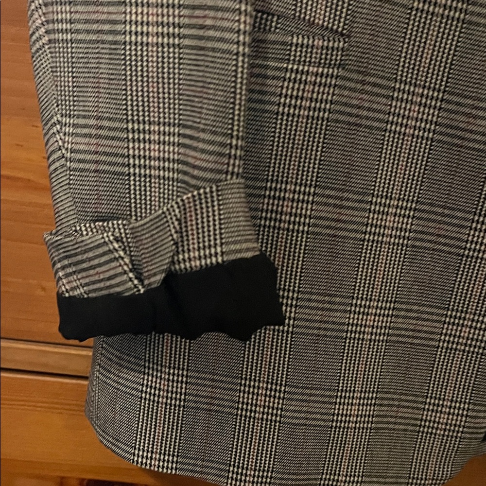 Lucy Paris double button grey plaid contemporary tailored Blazer XS NWT - Picture 12 of 15